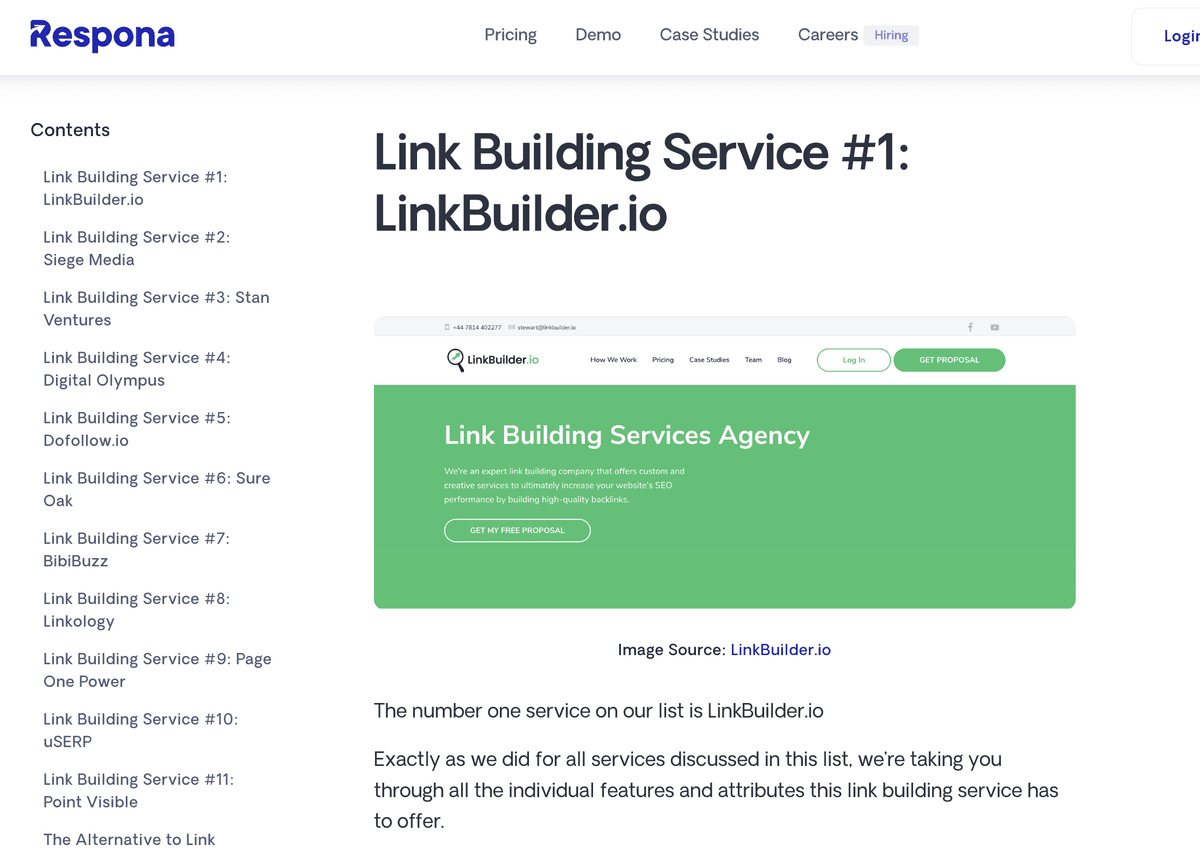 Best link building service linkbuilder